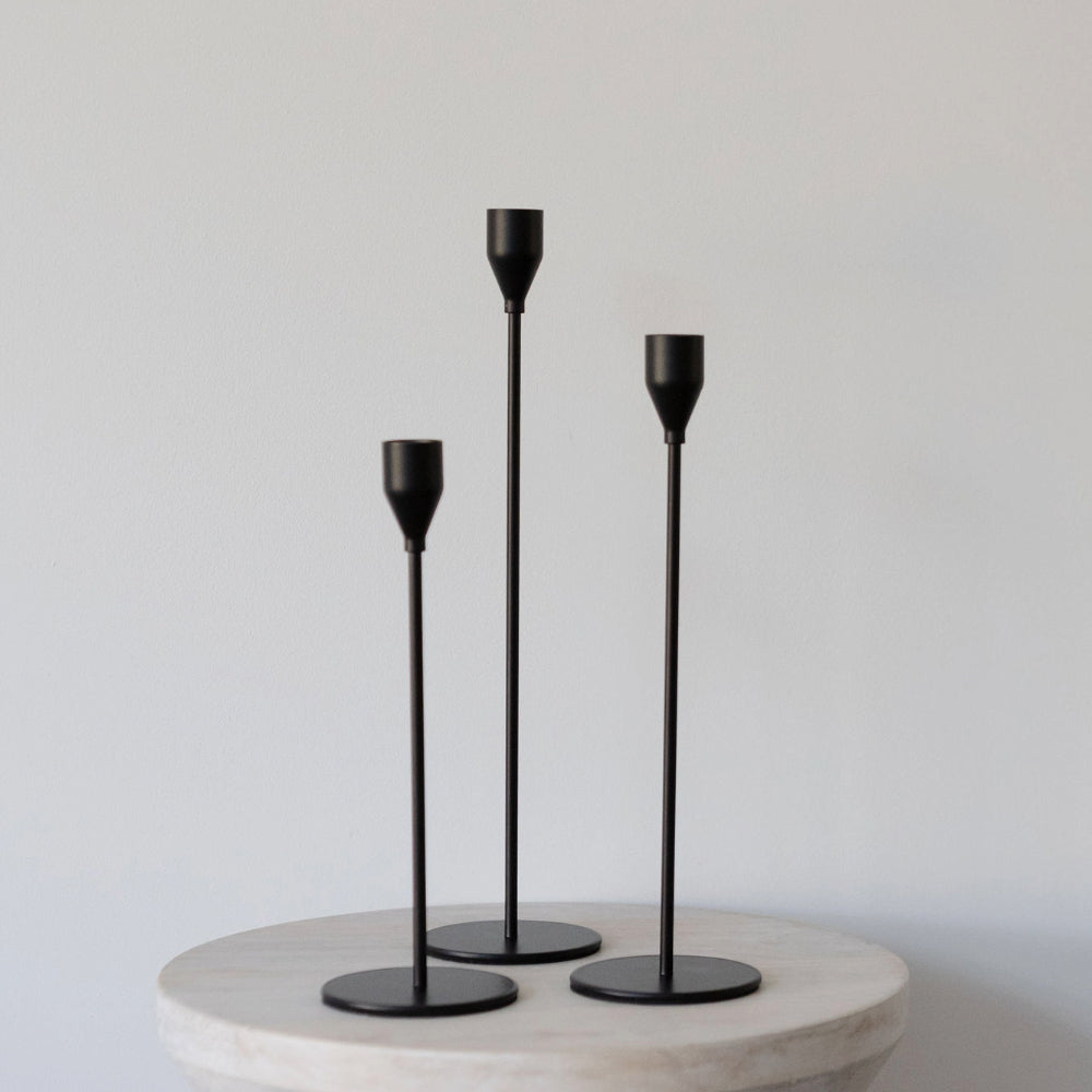 Black Matt Candlesticks