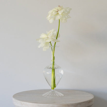Glass Ornate Bud Vase - Tall