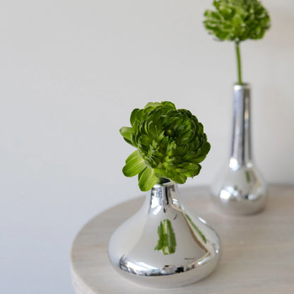 Chrome Bud Vase - Low
