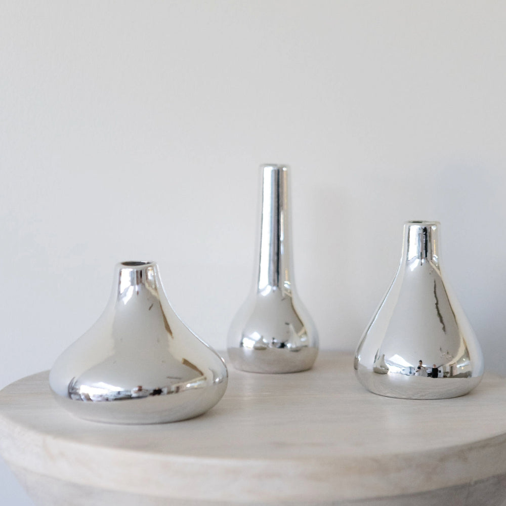 Chrome Bud Vase - Tall