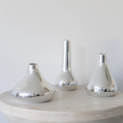 Chrome Bud Vase - Tall