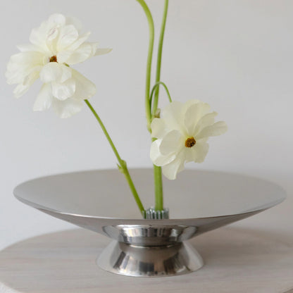 Chrome Footed Bowl - Large