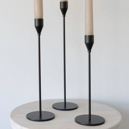 Black Matt Candlesticks