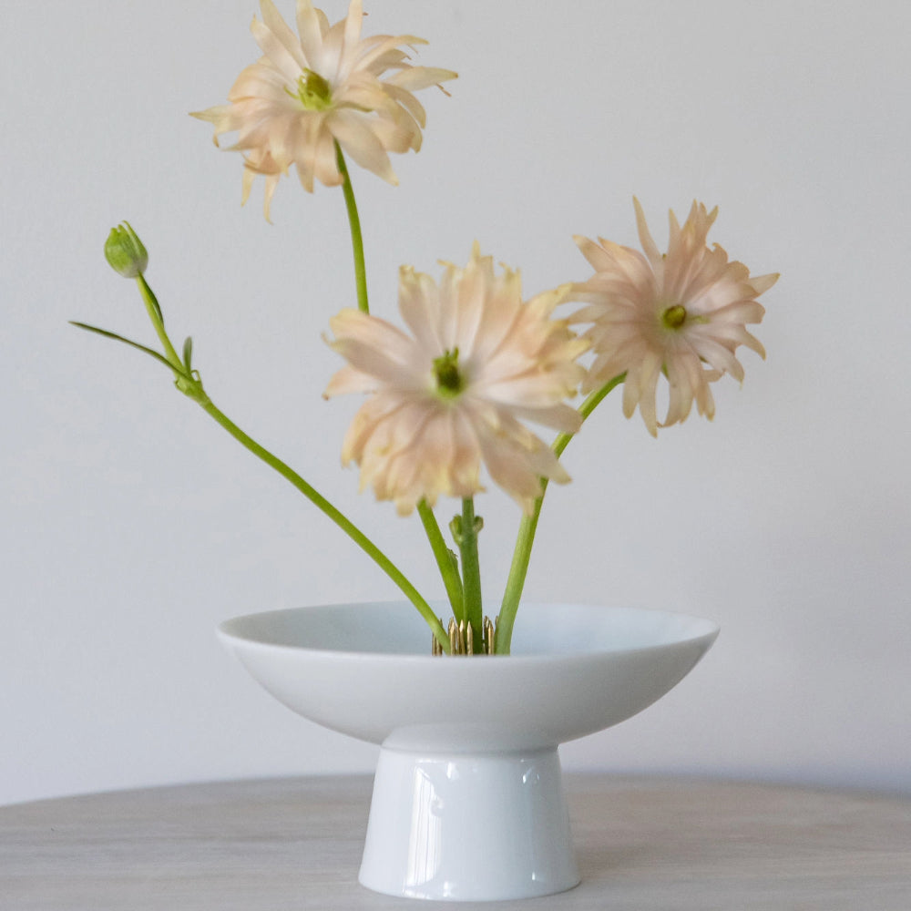 White Footed Ceramic Bowl