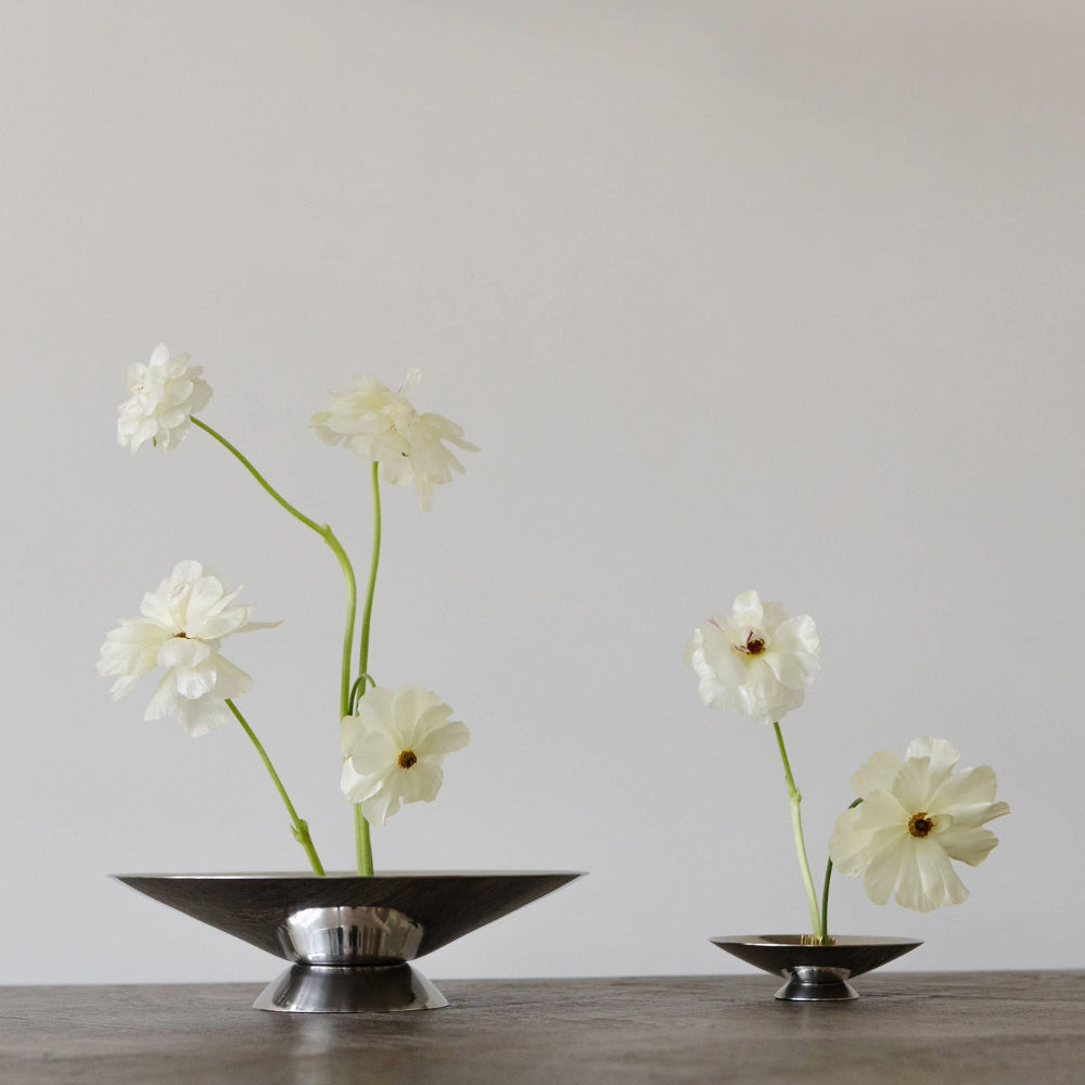 Chrome Footed Bowl - Large