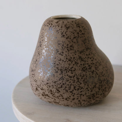 Brown Speckled Ceramic Vase