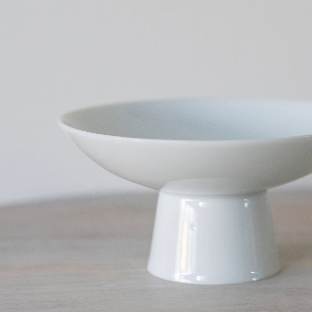 White Footed Ceramic Bowl