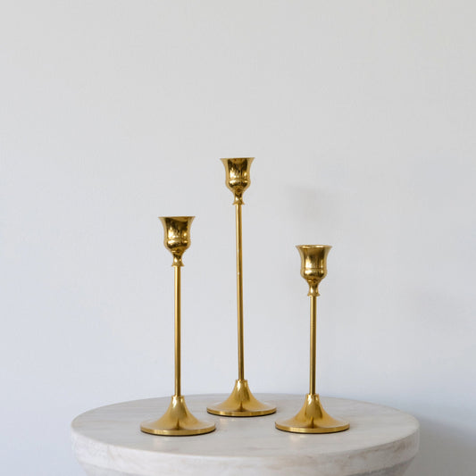 Gold Polished Candlesticks
