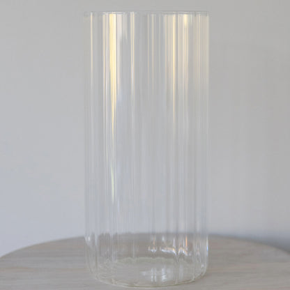 Glass Ribbed Candle Cylinders