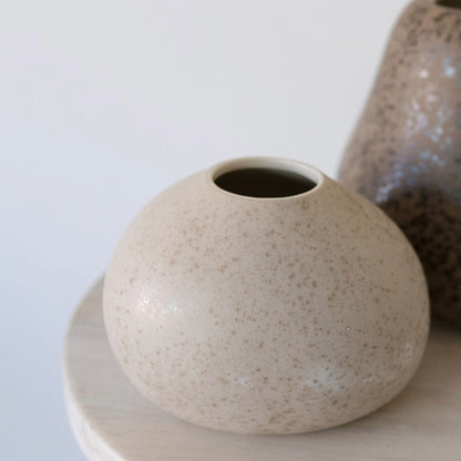 Ivory Speckled Ceramic Vase