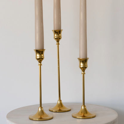 Gold Polished Candlesticks