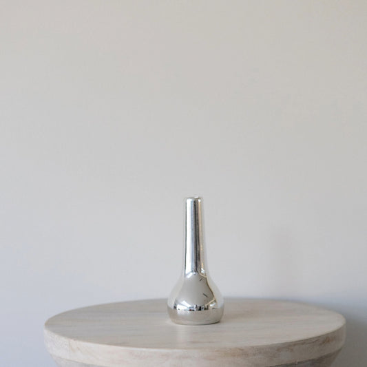 Chrome Bud Vase - Tall