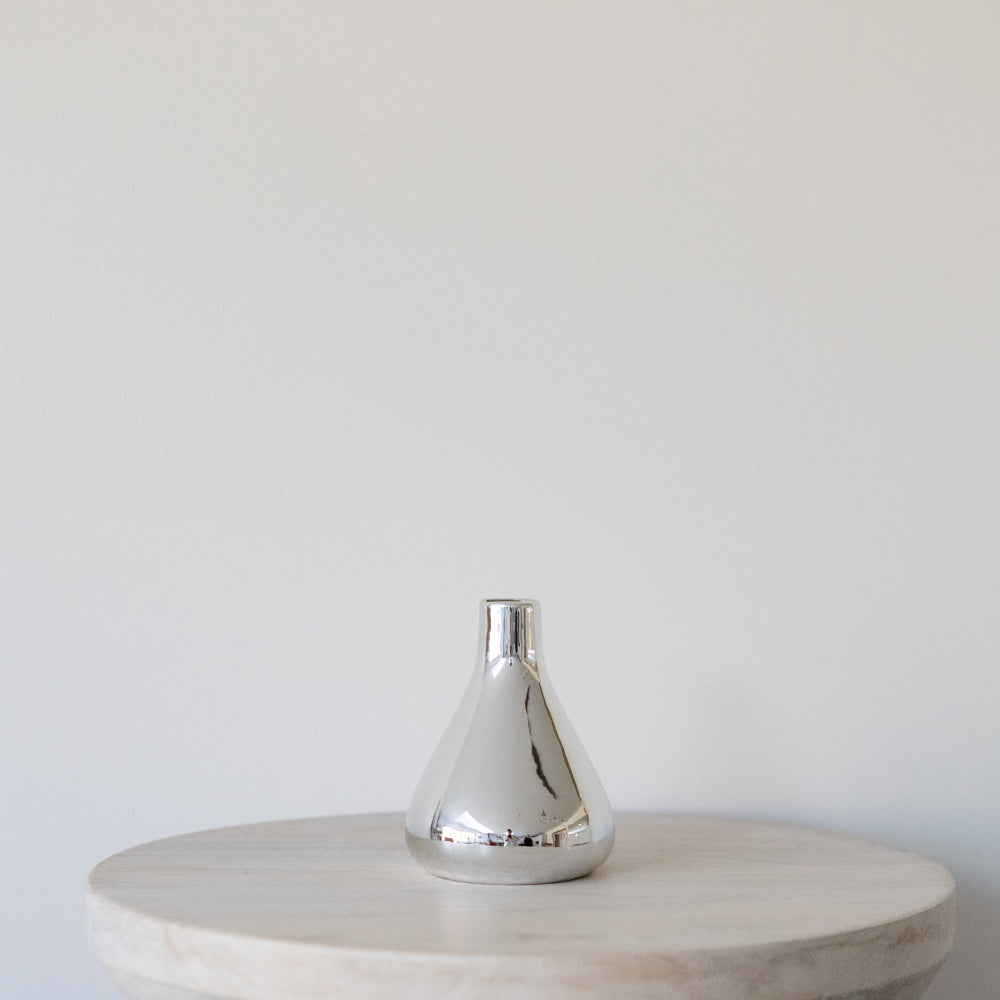 Chrome Bud Vase - Med