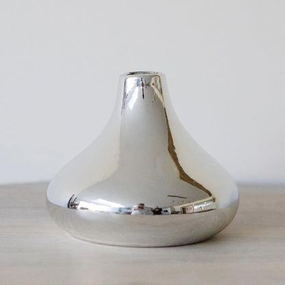 Chrome Bud Vase - Low