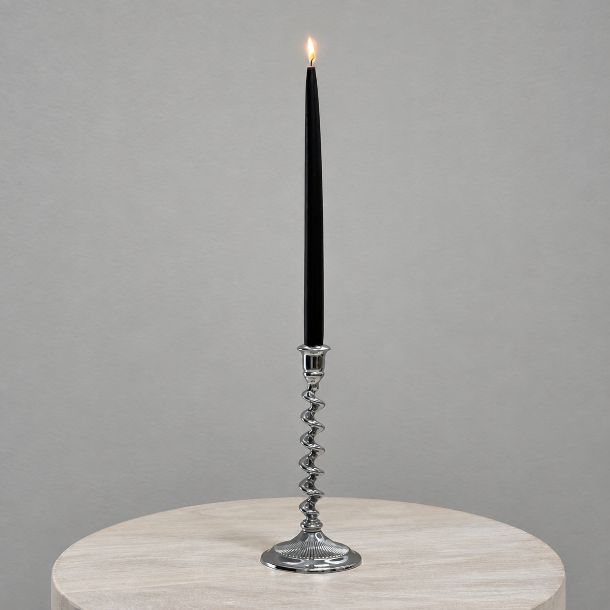 Silver Spiral Candlestick - Tall