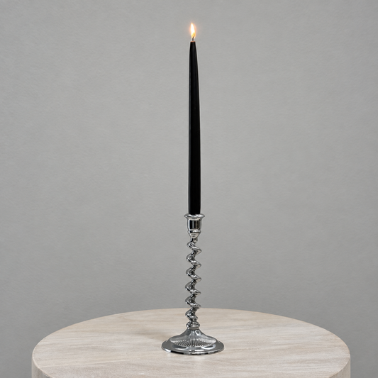 Silver Spiral Candlestick - Tall