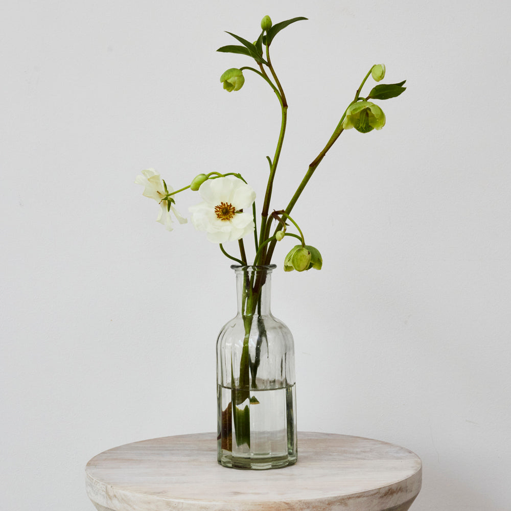 Glass Ribbed Vases