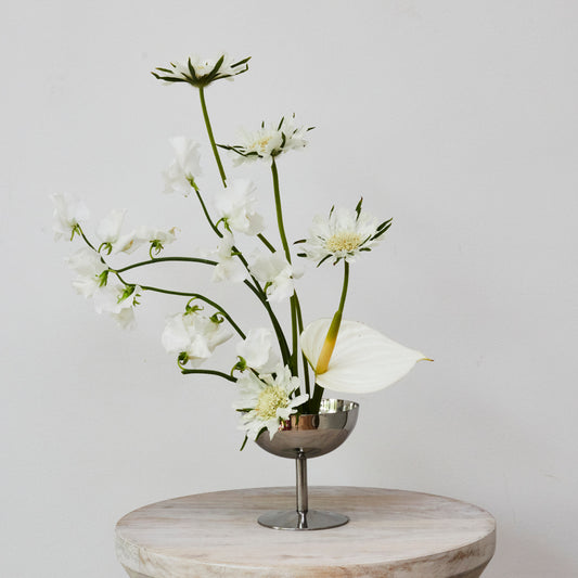 Chrome Stemmed Bowl