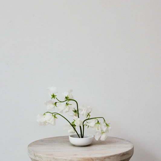 White Ikebana Bowl