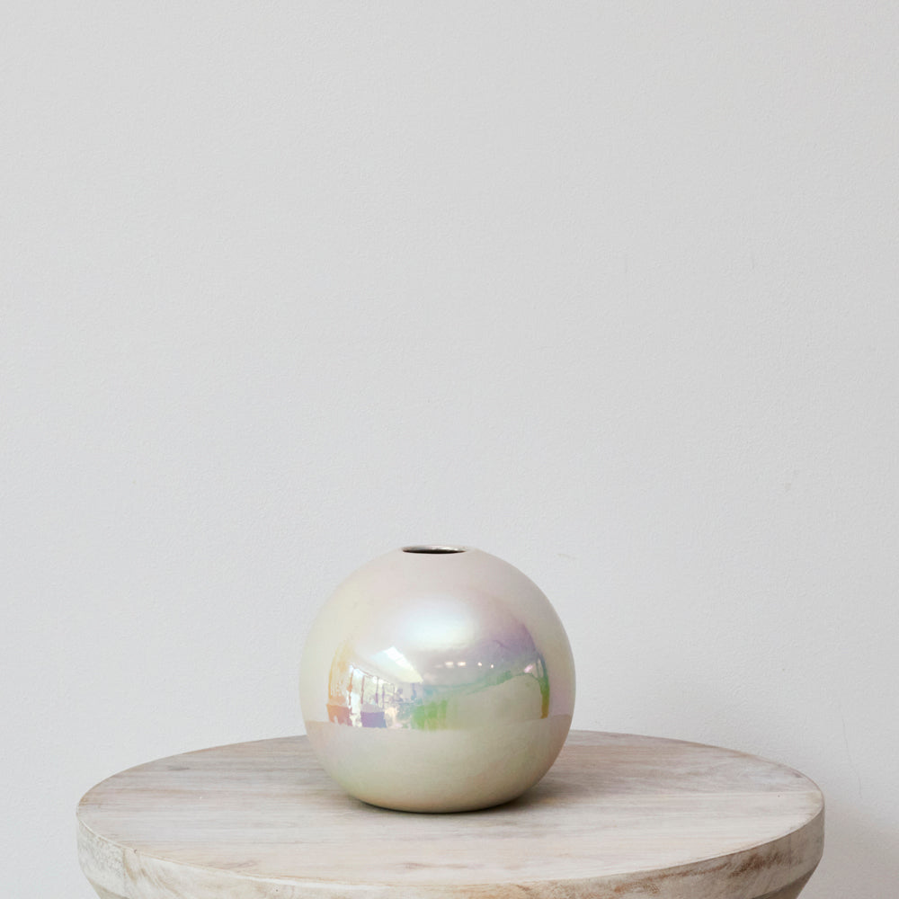 Pearlescent Sphere Vases