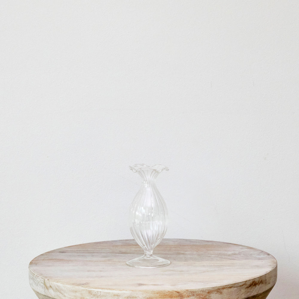 Glass Ornate Bud Vase - Small