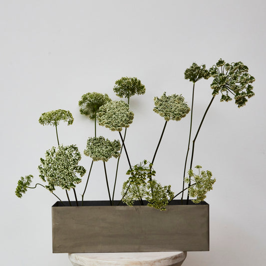 Chrome Rectangular Vase