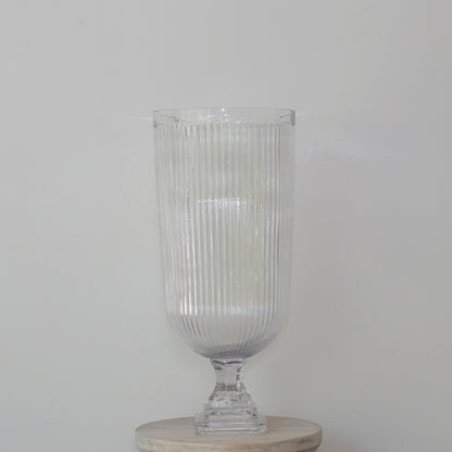 Glass Ribbed Urn