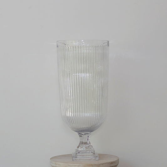 Glass Ribbed Urn