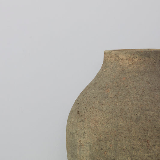 Greige Textured Ceramic Urn