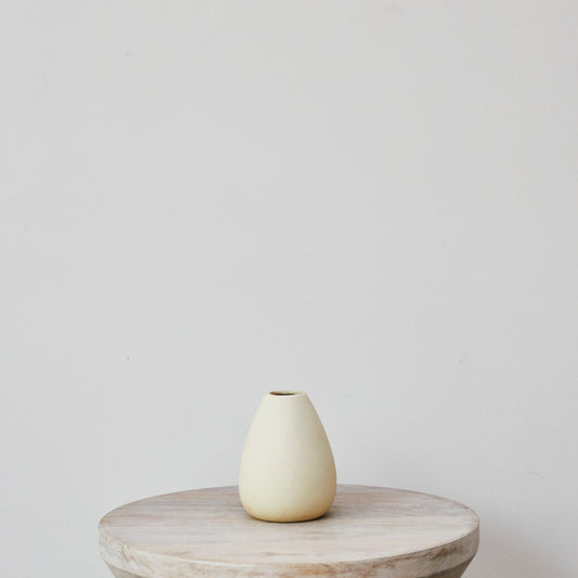 Cream Ceramic Bud Vase - Low II