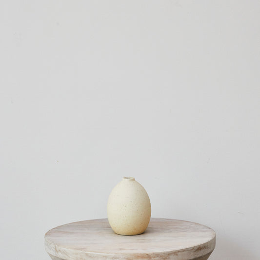 Cream Ceramic Bud Vase - Low I