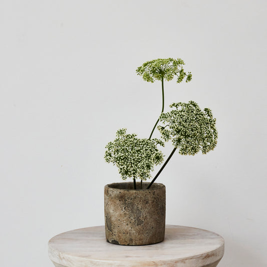 Grey Textured Ceramic Pot