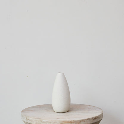 White Ceramic Bud Vase - Med