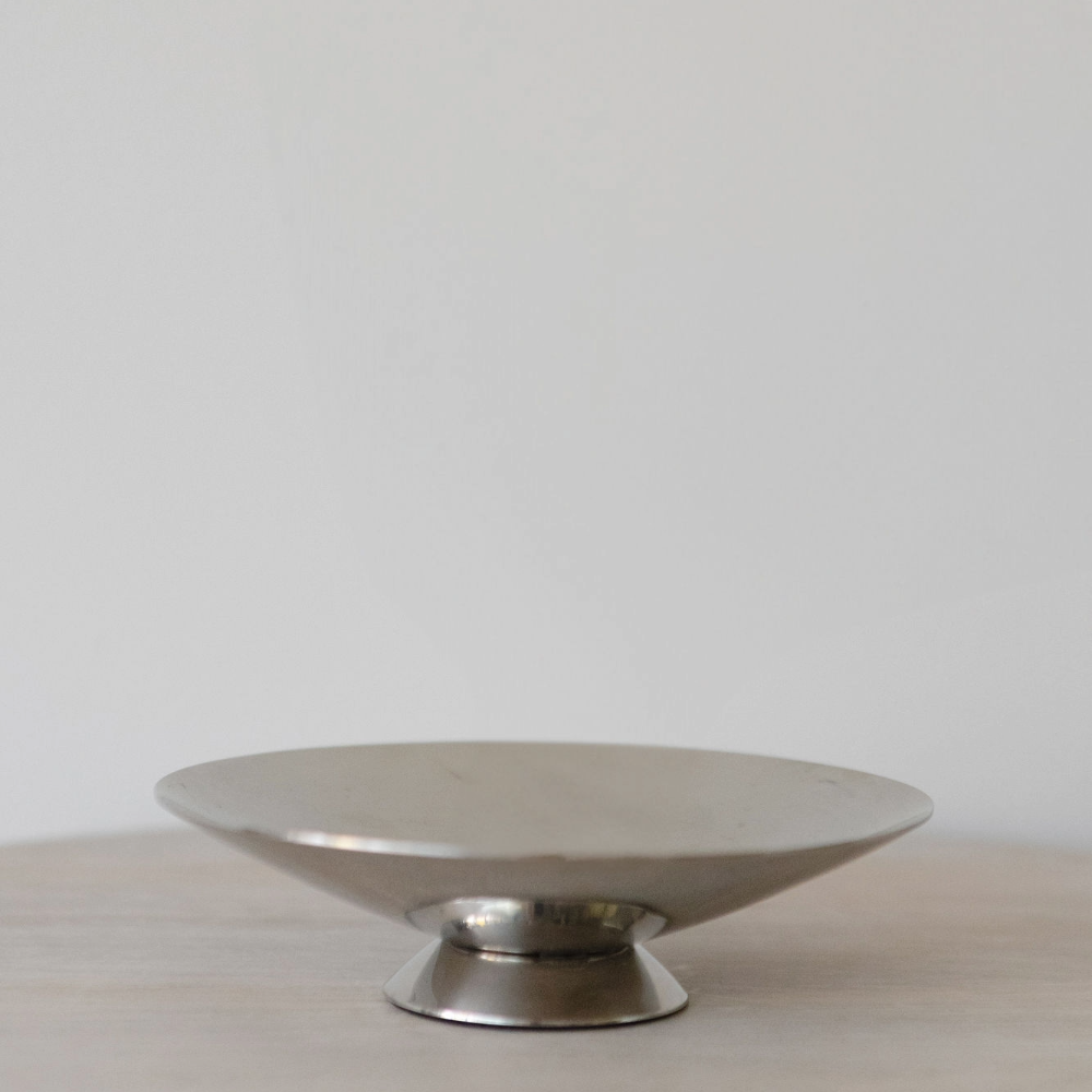 Chrome Footed Bowl - Small