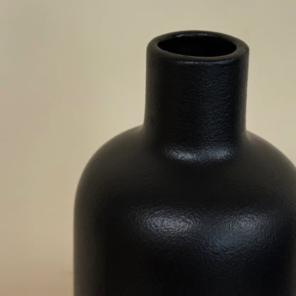 Black Ceramic Bud Vase - Tall
