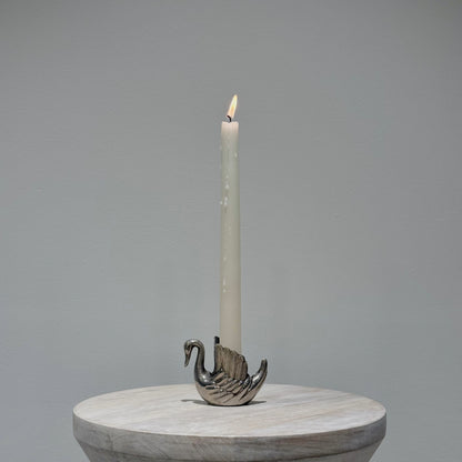 Swan Candlestick – Silver