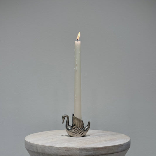 Swan Candlestick – Silver