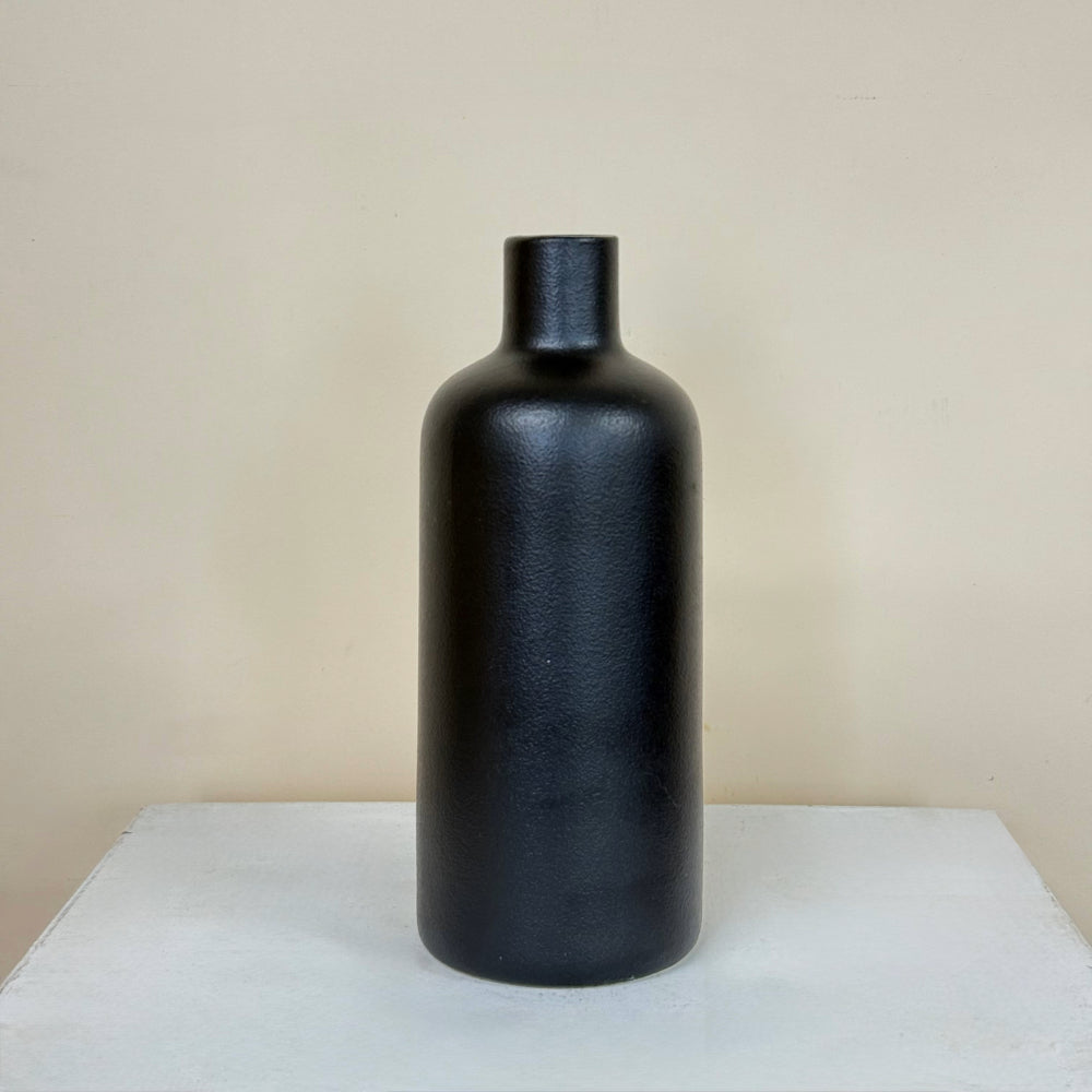 Black Ceramic Bud Vase - Tall