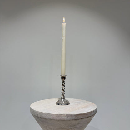 Twisted Silver Candlestick