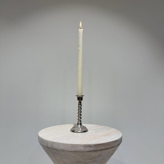 Twisted Silver Candlestick