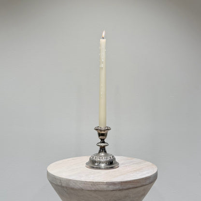 Silver Embossed Candlestick