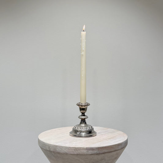 Silver Embossed Candlestick