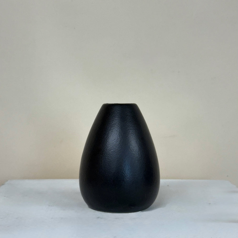 Black Ceramic Bud Vase - Low II