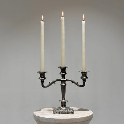 Vintage Silver Three Arm Candelabra