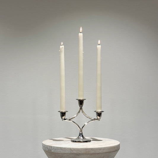 Modern Three Arm Candelabra