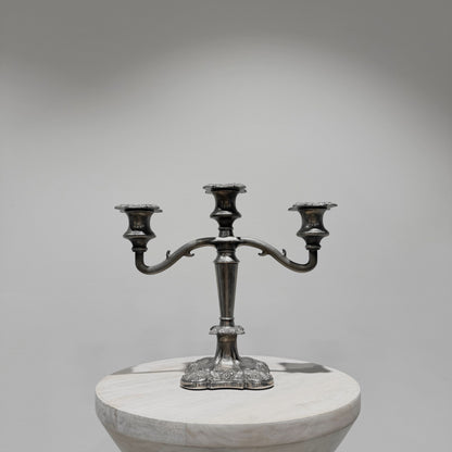 Vintage Silver Three Arm Candelabra
