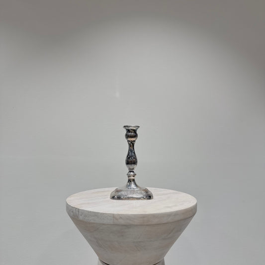 Silver Fluted Candlestick
