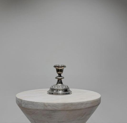 Silver Embossed Candlestick