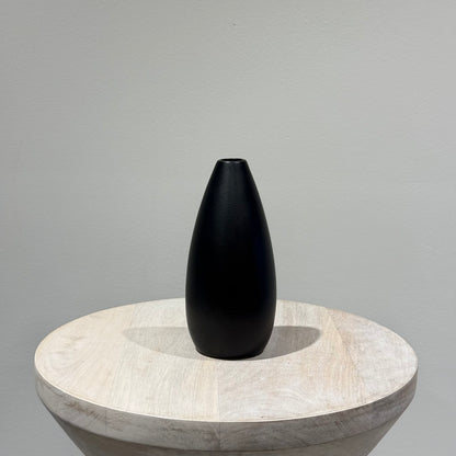 Black Ceramic Bud Vase - Med