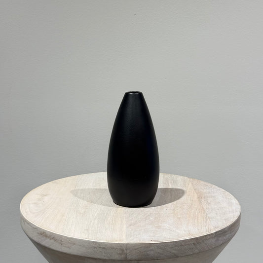 Black Ceramic Bud Vase - Med